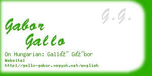 gabor gallo business card